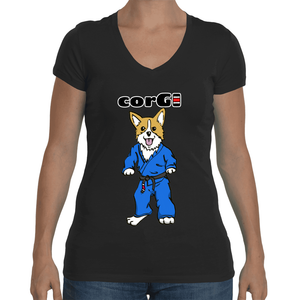 CorGI Womens V-neck T shirt - Next Level