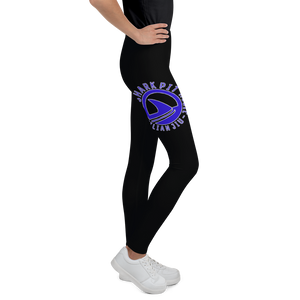 Youth Leggings - Black Shark Pit Logo