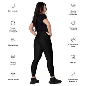 Shark Pit logo crossover leggings with pockets