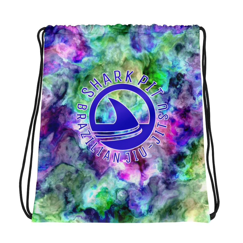 Colorful Shark Pit Drawstring Bag