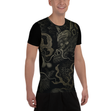 Short Sleeve Dragon Mesh Athletic T-shirt