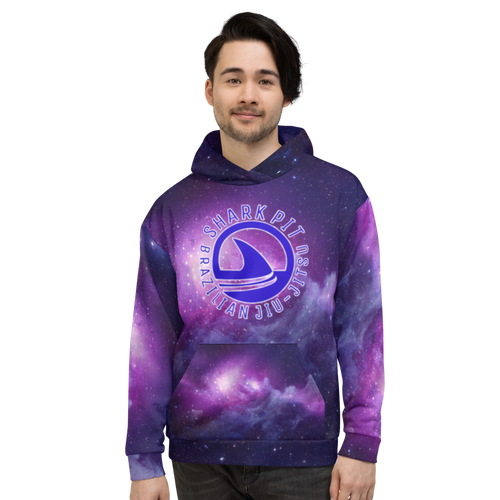 Shark Pit Logo Galaxy Allover Print Hoodie