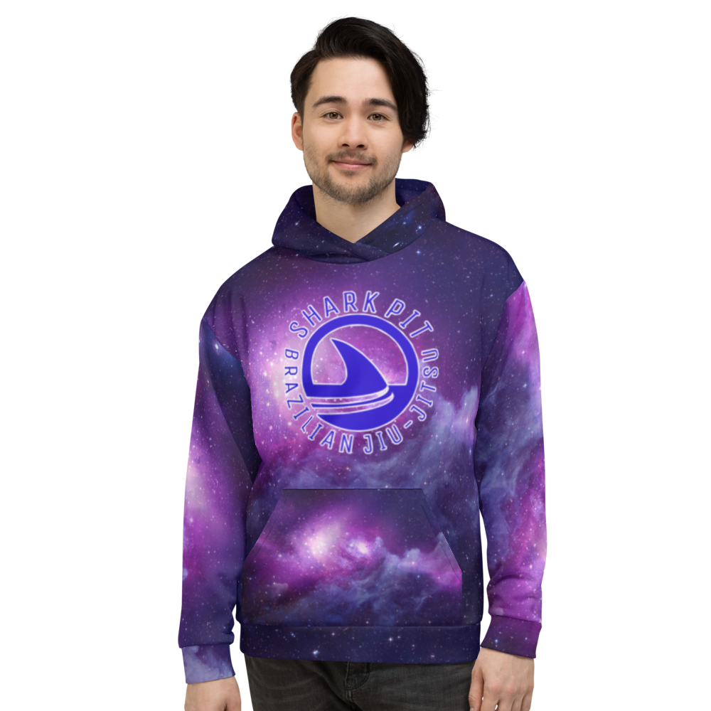 Shark Pit Logo Galaxy Allover Print Hoodie