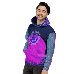 Unisex Synthwave Allover Print Hoodie