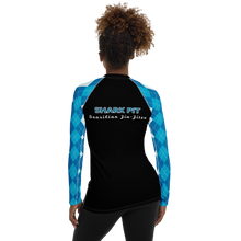 Women's Blue Argyle Shark Pit Rash Guard