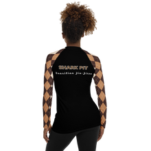 Women's Brown Argyle Shark Pit Rash Guard
