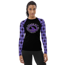 Women's Purple Argyle Shark Pit Rash Guard