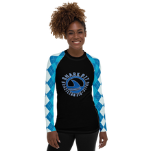 Women's Blue Argyle Shark Pit Rash Guard