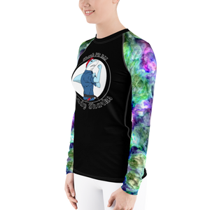 Women's Lady Shark Colorful Smoke Rash Guard