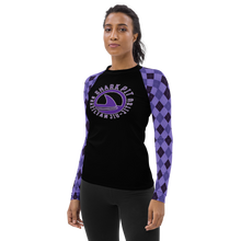 Women's Purple Argyle Shark Pit Rash Guard