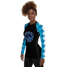 Women's Blue Argyle Shark Pit Rash Guard