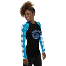Women's Blue Argyle Shark Pit Rash Guard
