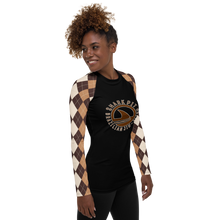 Women's Brown Argyle Shark Pit Rash Guard