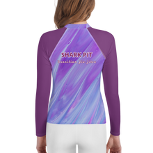 Youth Purple Shark Pit Logo Rash Guard