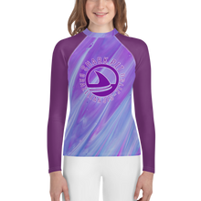 Youth Purple Shark Pit Logo Rash Guard
