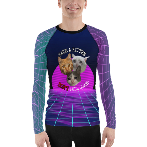 Men's Save a Kitten Rash Guard