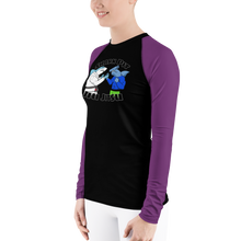 Shark Pit Jiu Jitsu Ranked Women's Rash Guard - Purple Belt