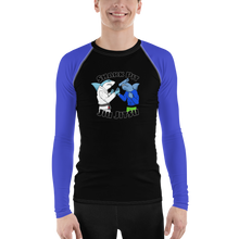 Shark Pit Jiu Jitsu Ranked Men's Rash Guard - Blue Belt