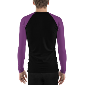 Shark Pit Jiu Jitsu Ranked Men's Rash Guard - Purple Belt