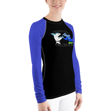 Shark Pit Jiu Jitsu Ranked Women's Rash Guard - Blue Belt