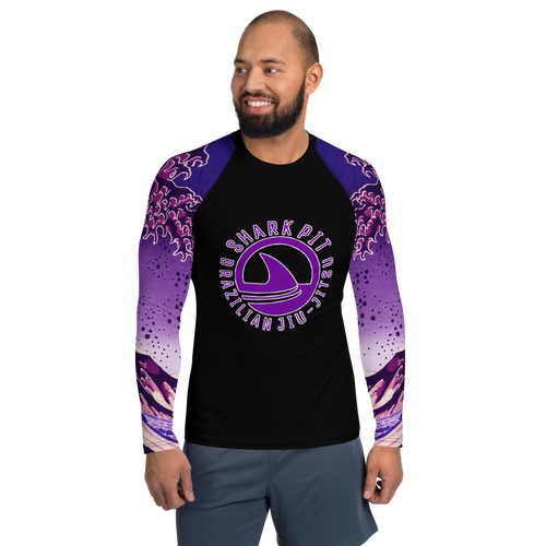 Men's Ranked Shark Pit Logo Rash Guard - Purple Belt