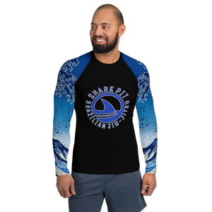 Men's Ranked Shark Pit Logo Rash Guard - Blue Belt