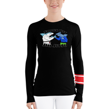 Shark Pit Jiu Jitsu Ranked Women's Rash Guard - Black Belt