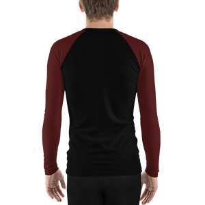 Shark Pit Jiu Jitsu Ranked Men's Rash Guard - Brown Belt