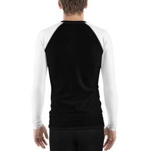 Shark Pit Jiu Jitsu Ranked Men's Rash Guard - White Belt