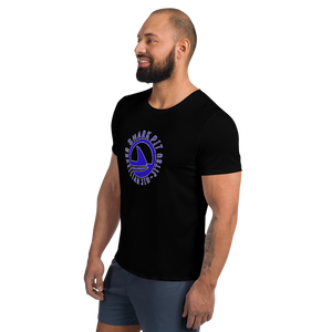 Shark Pit Logo Men's Athletic T-shirt - Solid Black