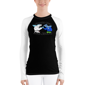 Shark Pit Jiu Jitsu Ranked Women's Rash Guard - White Belt