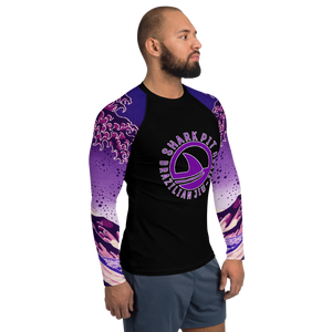 Men's Ranked Shark Pit Logo Rash Guard - Purple Belt