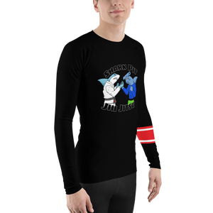 Shark Pit Jiu Jitsu Ranked Men's Rash Guard - Black Belt