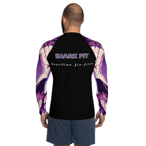 Men's Ranked Shark Pit Logo Rash Guard - Purple Belt