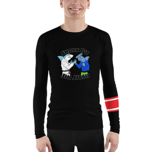 Shark Pit Jiu Jitsu Ranked Men's Rash Guard - Black Belt