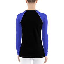 Shark Pit Jiu Jitsu Ranked Women's Rash Guard - Blue Belt