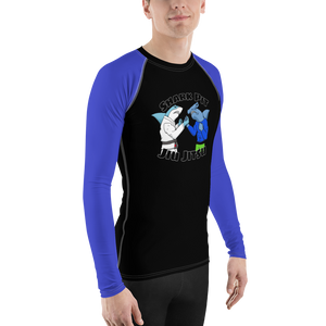 Shark Pit Jiu Jitsu Ranked Men's Rash Guard - Blue Belt