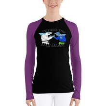 Shark Pit Jiu Jitsu Ranked Women's Rash Guard - Purple Belt