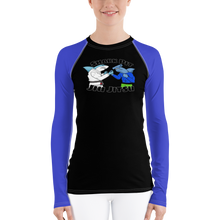Shark Pit Jiu Jitsu Ranked Women's Rash Guard - Blue Belt