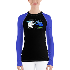 Shark Pit Jiu Jitsu Ranked Women's Rash Guard - Blue Belt