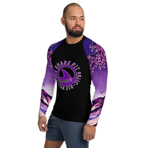 Men's Ranked Shark Pit Logo Rash Guard - Purple Belt