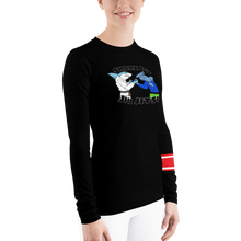 Shark Pit Jiu Jitsu Ranked Women's Rash Guard - Black Belt