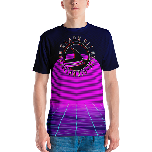 Men's Synthwave Shark Pit Jiu Jitsu T-shirt