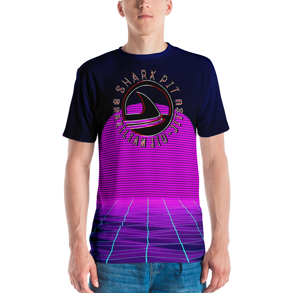 Men's Synthwave Shark Pit Jiu Jitsu T-shirt