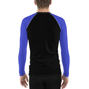 Shark Pit Jiu Jitsu Ranked Men's Rash Guard - Blue Belt