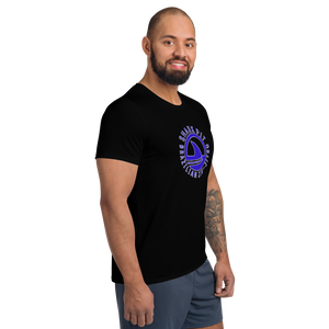 Shark Pit Logo Men's Athletic T-shirt - Solid Black