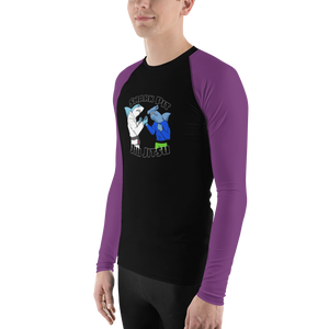 Shark Pit Jiu Jitsu Ranked Men's Rash Guard - Purple Belt