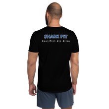 Shark Pit Logo Men's Athletic T-shirt - Solid Black