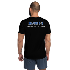 Shark Pit Logo Men's Athletic T-shirt - Solid Black
