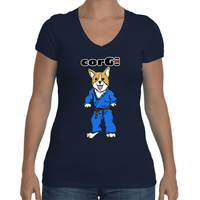 CorGI Womens V-neck T shirt - Next Level